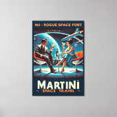 Martini Space Travel Poster Rogue Space Port Leinwanddruck (Vorderseite)