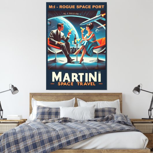 Martini Space Travel Poster Rogue Space Port Leinwanddruck (Insitu (Schlafzimmer))