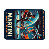 Martini Space Travel Poster Rogue Space Port Magnet (Horizontal)