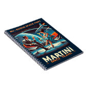 Martini Space Travel Poster Rogue Space Port Notizblock (Rechte Seite)