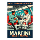 Martini Space Travel Poster Sci-Fi-Filme im Weltra (Vorne)