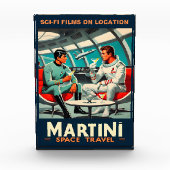 Martini Space Travel Poster Sci-Fi-Filme im Weltra Fotoblock (Vorderseite)