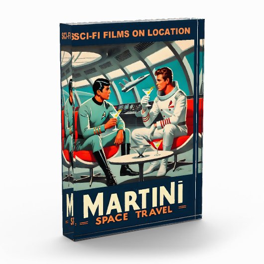 Martini Space Travel Poster Sci-Fi-Filme im Weltra Fotoblock (Links)