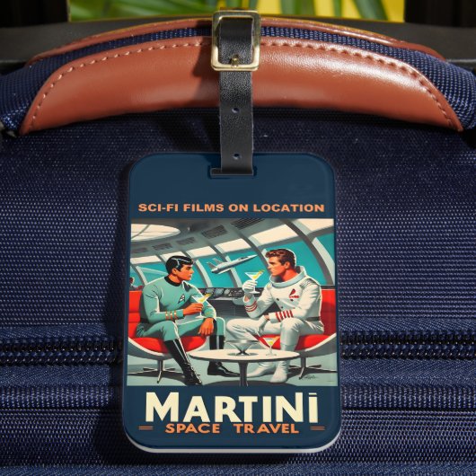 Martini Space Travel Poster Sci-Fi-Filme im Weltra Gepäckanhänger (Vorderseite Insitu 2)