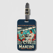 Martini Space Travel Poster Sci-Fi-Filme im Weltra Gepäckanhänger (Vorderseite Vertikal)