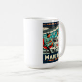 Martini Space Travel Poster Sci-Fi-Filme im Weltra Kaffeetasse (VorderseiteRechts)