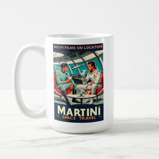 Martini Space Travel Poster Sci-Fi-Filme im Weltra Kaffeetasse (Links)