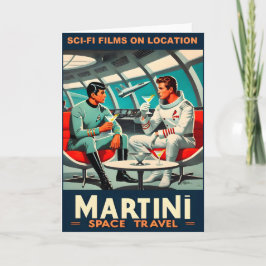 Martini Space Travel Poster Sci-Fi-Filme im Weltra Karte