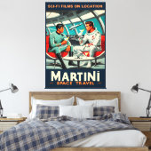 Martini Space Travel Poster Sci-Fi-Filme im Weltra Leinwanddruck (Insitu (Schlafzimmer))