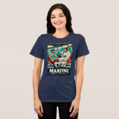 Martini Space Travel Poster Sci-Fi-Filme im Weltra Tri-Blend Shirt (Vorderseite voll)