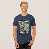 Martini Space Travel Poster Sci-Fi-Filme im Weltra Tri-Blend Shirt (Vorderseite voll)
