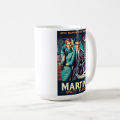 Martini Space Travel Poster SP5: Black Cat Agency Kaffeetasse (VorderseiteRechts)