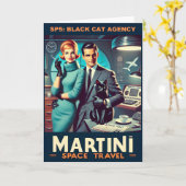 Martini Space Travel Poster SP5: Black Cat Agency Karte (Gelbe Blume)