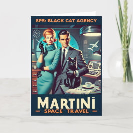 Martini Space Travel Poster SP5: Black Cat Agency Karte