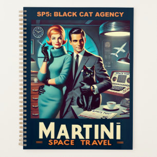 Martini Space Travel Poster SP5: Black Cat Agency Planer