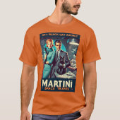Martini Space Travel Poster SP5: Black Cat Agency T-Shirt (Vorderseite)