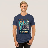 Martini Space Travel Poster SP5: Black Cat Agency Tri-Blend Shirt (Vorderseite voll)