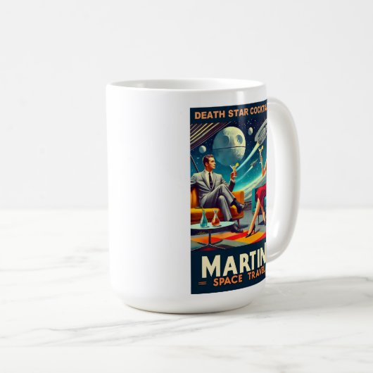 Martini Space Travel Posters Death Star Cocktails Kaffeetasse (VorderseiteRechts)