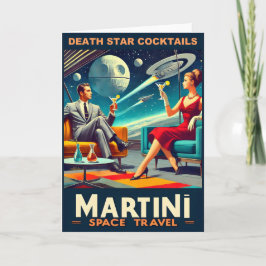 Martini Space Travel Posters Death Star Cocktails Karte