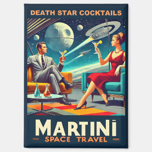 Martini Space Travel Posters Death Star Cocktails Magnet