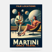 Martini Space Travel Posters Film Locations Acrylschild (Vorderseite)