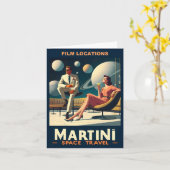 Martini Space Travel Posters Film Locations Karte (Gelbe Blume)
