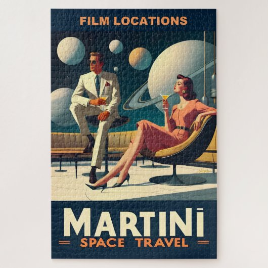 Martini Space Travel Posters Film Locations Puzzle (Vertikal)