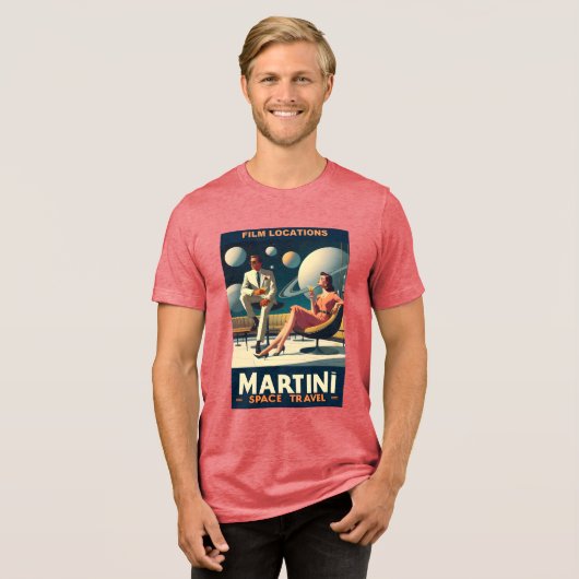 Martini Space Travel Posters Film Locations Tri-Blend Shirt (Vorderseite voll)