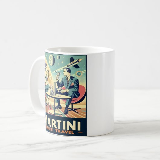 Martini Space Travel Posters Flight Crew Kaffeetasse (Vorderseite Links)