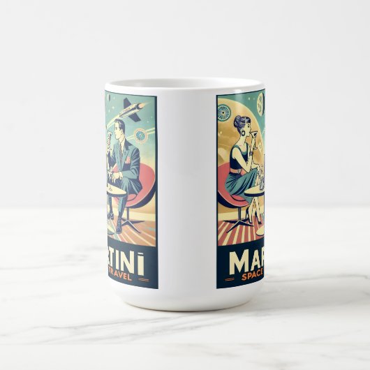 Martini Space Travel Posters Flight Crew Kaffeetasse (Mittel)