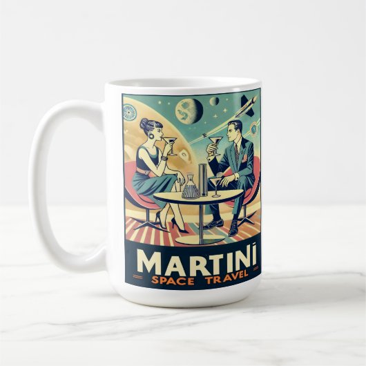 Martini Space Travel Posters Flight Crew Kaffeetasse (Links)