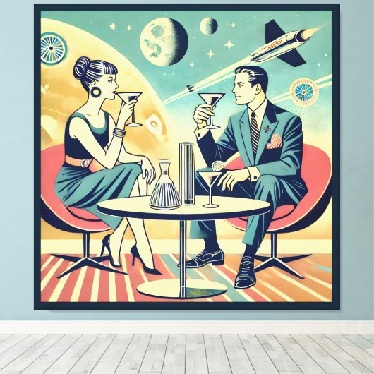 Martini Space Travel Posters Flight Crew Leinwanddruck (Insitu (Holzboden))