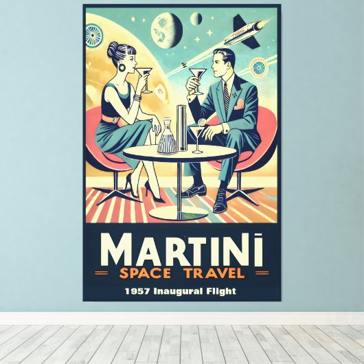 Martini Space Travel Posters Flight Crew Leinwanddruck (Insitu (Holzboden))