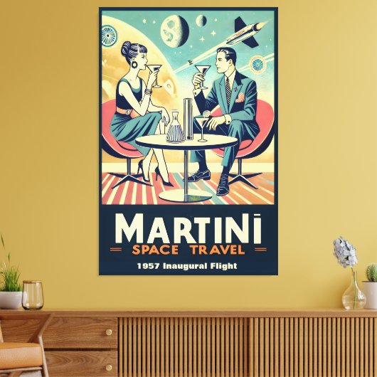 Martini Space Travel Posters Flight Crew  Leinwanddruck (Insitu (Wohnzimmer))