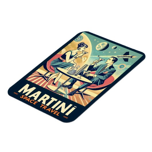 Martini Space Travel Posters Flight Crew Magnet (Linke Seite)