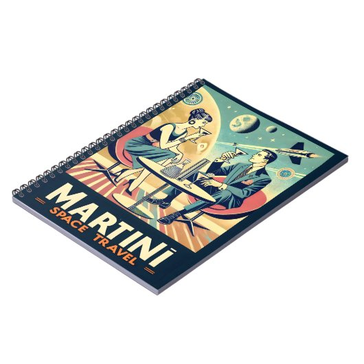 Martini Space Travel Posters Flight Crew Notizblock (Linke Seite)
