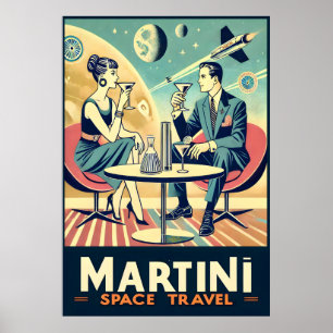 Martini Space Travel Posters Flight Crew Poster