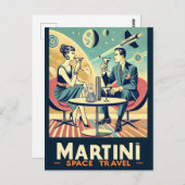 Martini Space Travel Posters Flight Crew Postkarte (Vorne/Hinten)