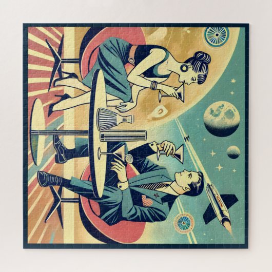 Martini Space Travel Posters Flight Crew Puzzle (Horizontal)