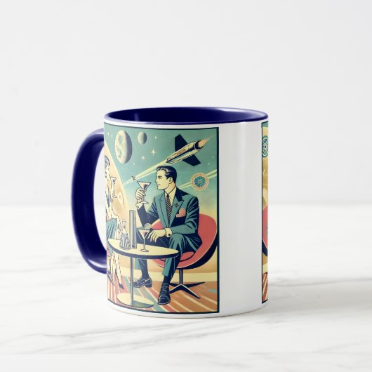 Martini Space Travel Posters Flight Crew Tasse (Vorderseite Links)