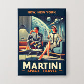 Martini Space Travel Posters New, New York Button (Vorderseite)