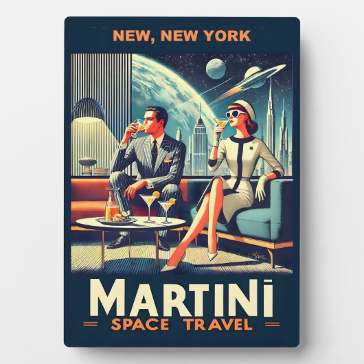 Martini Space Travel Posters New, New York Fotoplatte (Vorderseite)