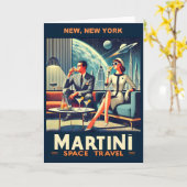 Martini Space Travel Posters New, New York Karte (Gelbe Blume)