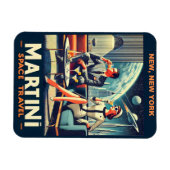 Martini Space Travel Posters New, New York Magnet (Horizontal)
