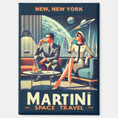 Martini Space Travel Posters New, New York Magnet (Vorderseite)
