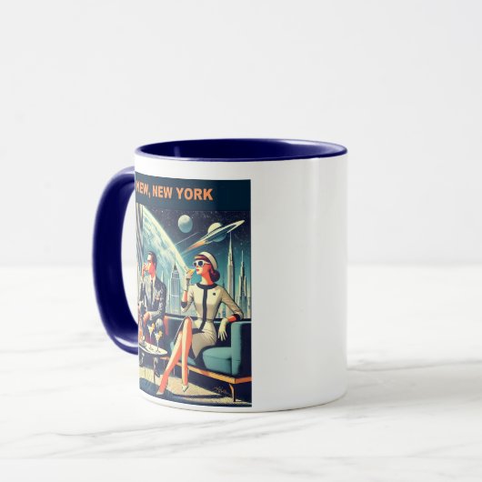 Martini Space Travel Posters New, New York Tasse (Vorderseite Links)