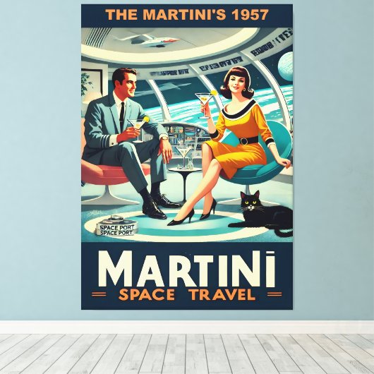 Martini Space Travel Posters The Martini's 1957 Leinwanddruck (Insitu (Holzboden))