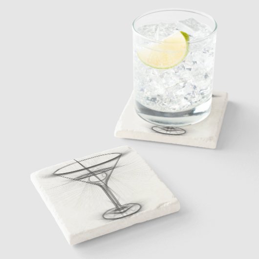 Martini Steinuntersetzer (Seitenansicht)