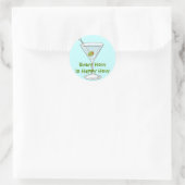 Martini-Sticker Runder Aufkleber (Tasche)