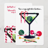 Martini Strickfaser Weihnachtskarte Feiertagskarte (Vorne/Hinten)